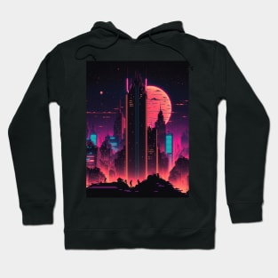 Synthwave City By Night Hoodie